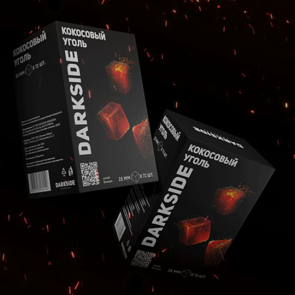 Уголь DARKSIDE CHARCOAL (BIG CUBE) 1KG 72 BRICKS в Екатеринбурге