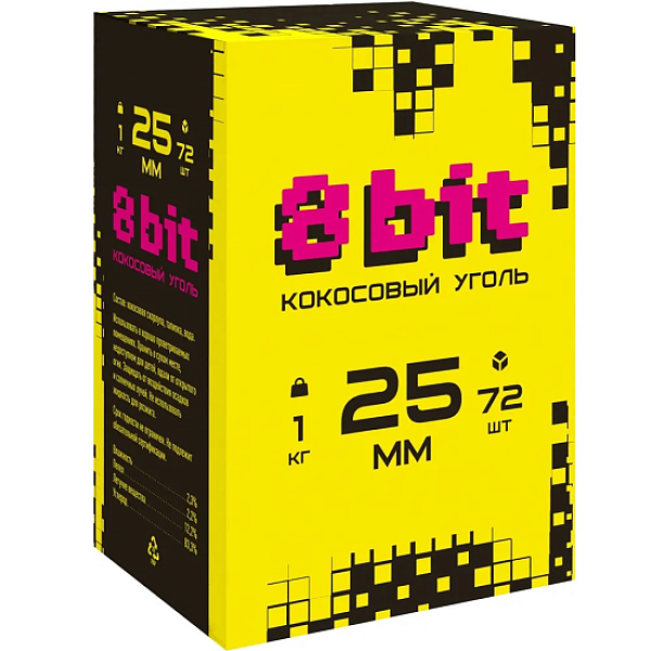 Кокосовый уголь Cocoloco 8bit 25мм в Екатеринбурге