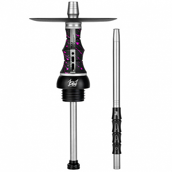 Кальян Alpha Hookah Beat Splash Grumpy прозрачная колба (Черный,Розовый, 40 см) в Екатеринбурге