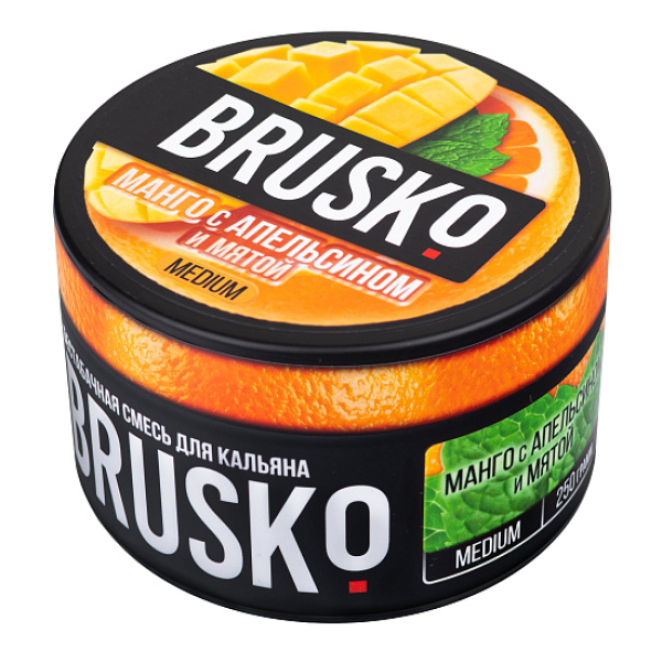 Смесь BRUSKO МАНГО С АПЕЛЬСИНОМ И МЯТОЙ (MEDIUM) 250 гр в Екатеринбурге