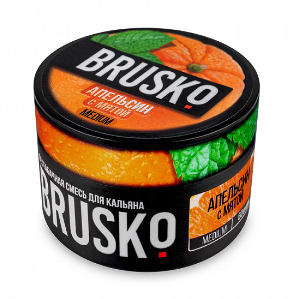 Смесь Brusko Medium Апельсин мята 50 грамм в Екатеринбурге