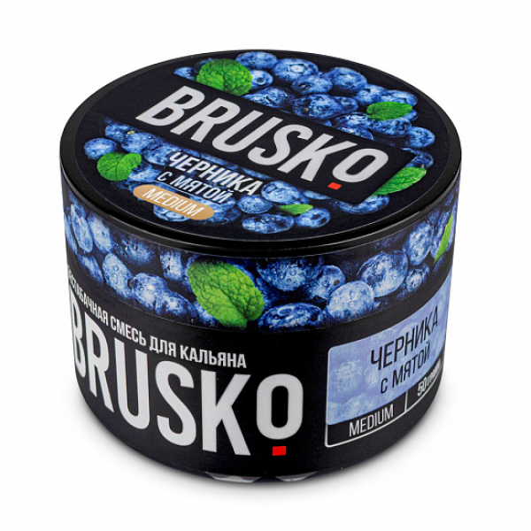 Смесь Brusko Medium Черника с мятой 50 грамм в Екатеринбурге