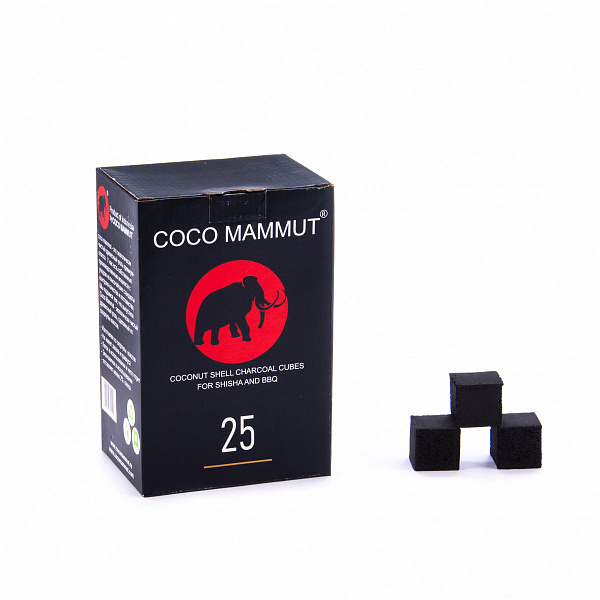 Уголь Cocomammut 25мм для кальяна - 1кг (72 шт) в Екатеринбурге