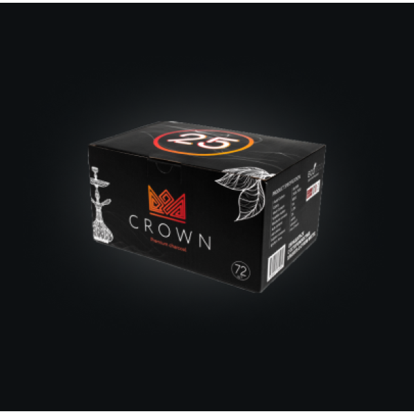 Уголь Crown 25 мм для кальяна (72 шт.) в Екатеринбурге