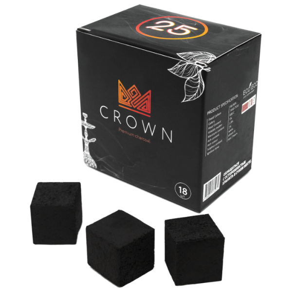 Кокосовый уголь Crown 25мм - 18 шт. в Екатеринбурге