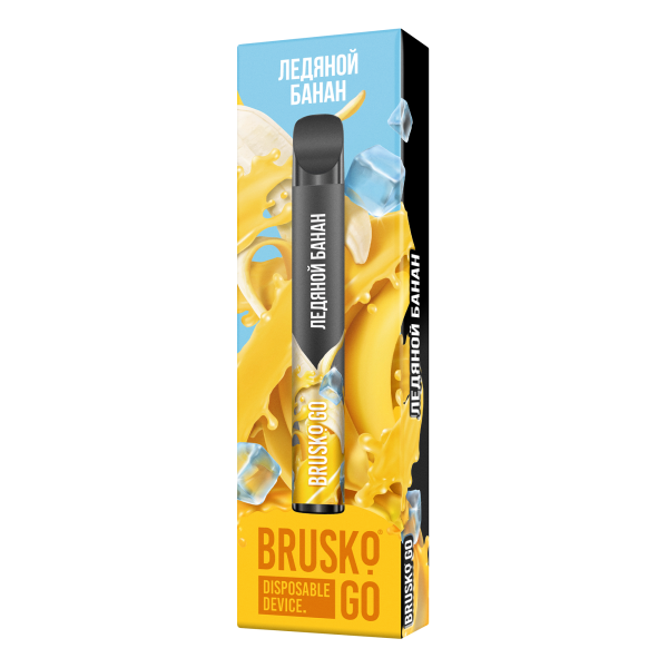 Одноразовая электронная сигарета Brusko Go Ледяной Банан 800 затяжек в Екатеринбурге