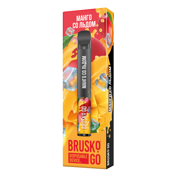 Одноразовая электронная сигарета Brusko Go Манго Со Льдом 800 затяжек в Екатеринбурге