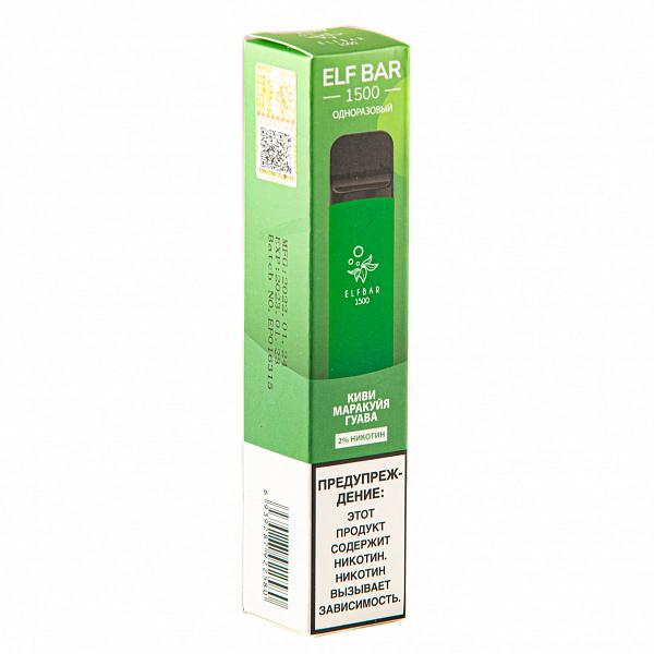 ELFBAR KIWI PASSION FRUIT GUAVA, 1500 тяг в Екатеринбурге