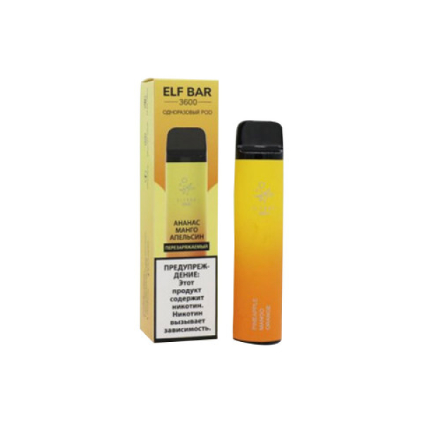 Elfbar (3600 (Ананас манго апельсин)), 3600 тяг в Екатеринбурге