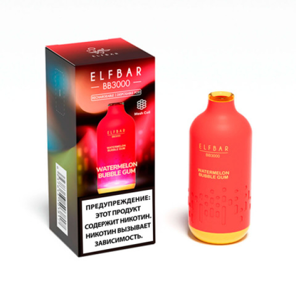 Elfbar BB3000 Арбузная жвачка, 3000 тяг в Екатеринбурге