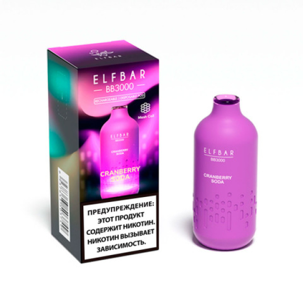 Elfbar BB3000 Клюквенная сода, 3000 тяг в Екатеринбурге