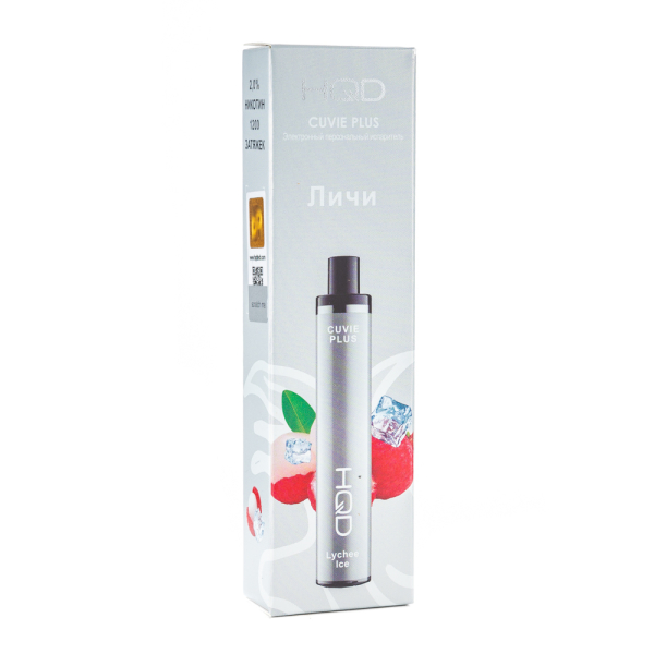 Одноразовая электронная сигарета HQD Cuvie Plus Lychee Ice (Личи Лёд) 1200 затяжек в Екатеринбурге