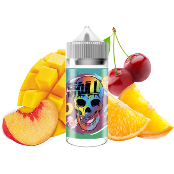 Жидкость SKULL Fruit Bomb (Персик Мандарин Ледяная Вишня) (100 мл, 0 мг/мл) в Екатеринбурге