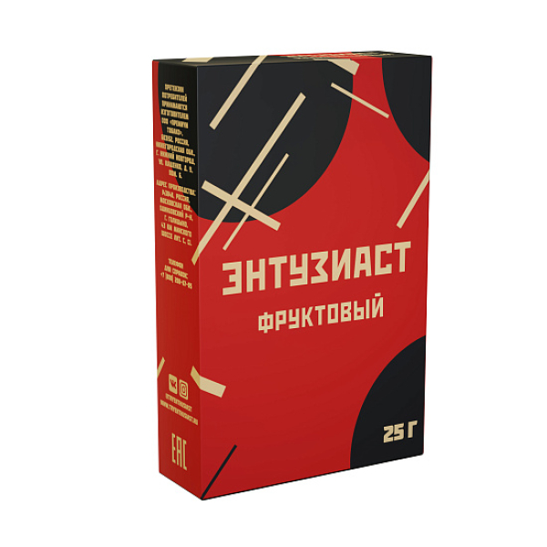 Табак ЭНТУЗИАСТ ФРУКТОВЫЙ 25 гр в Екатеринбурге