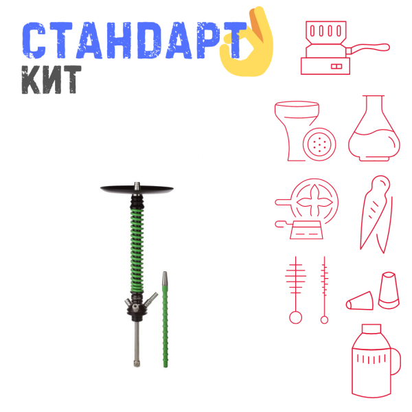 Набор с кальяном  Mamay Customs Coilovers v12 Зеленый/Черный СТАНДАРТ в Екатеринбурге