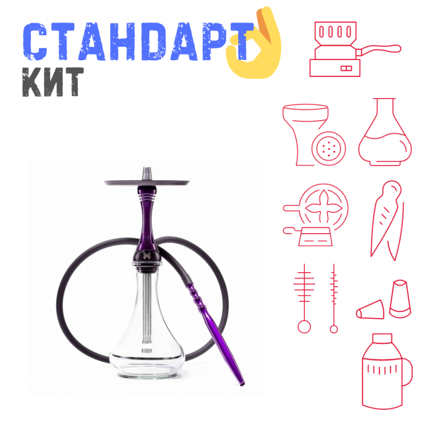 Набор с кальяном  Alpha Hookah X Purple СТАНДАРТ в Екатеринбурге