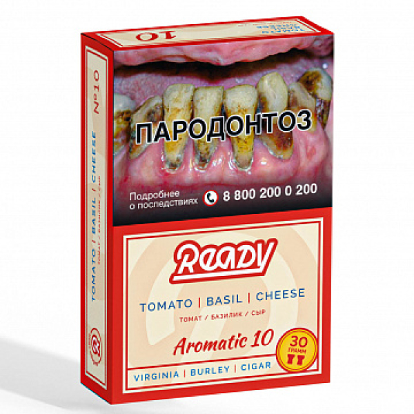 Табак READY №10 TOMATO BASIL CHEESE (Томат Базилик сыр) 30 гр в Екатеринбурге