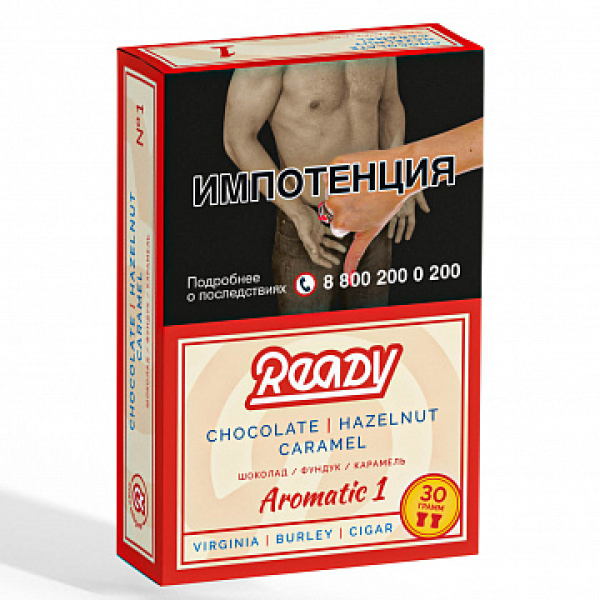 Табак READY №1 CHOCOLATE HAZELNUT CARAMEL (Шоколад Орех Карамель) 30 гр в Екатеринбурге