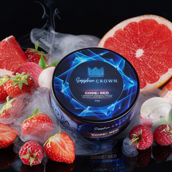 Табак Sapphire Crown Code red (Малина клубника) 100 гр в Екатеринбурге