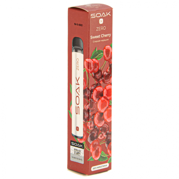 SOAK X ZERO Sweet cherry 1500 затяжек (без никотина) в Екатеринбурге