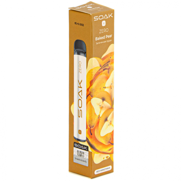 SOAK X ZERO Baked pear 1500 затяжек (без никотина) в Екатеринбурге