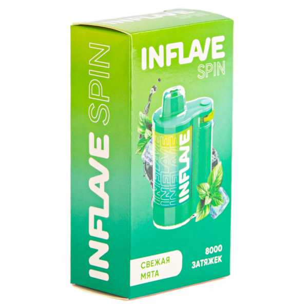 INFLAVE SPIN Свежая мята (8000 затяжек) в Екатеринбурге