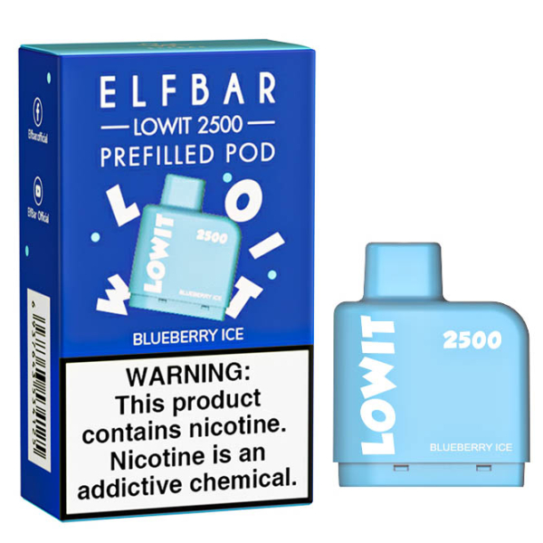 Картридж Elf Bar Lowit 2500 20 мг, 6 мл (Blueberry Ice) в Екатеринбурге