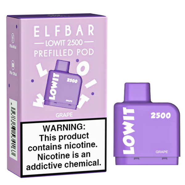 Картридж Elf Bar Lowit 2500 20 мг, 6 мл (Grape) в Екатеринбурге