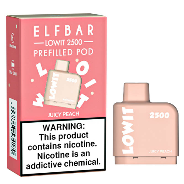 Картридж Elf Bar Lowit 2500 20 мг, 6 мл (Juicy Peach) в Екатеринбурге