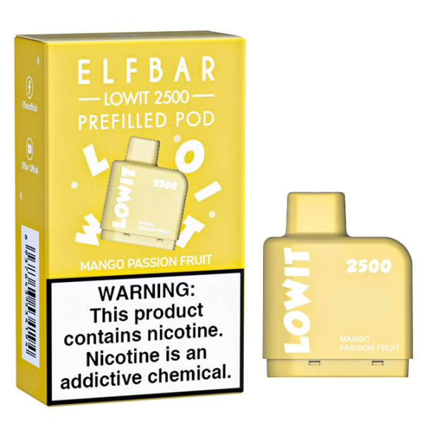 Картридж Elf Bar Lowit 2500 20 мг, 6 мл (Mango Passion Fruit) в Екатеринбурге