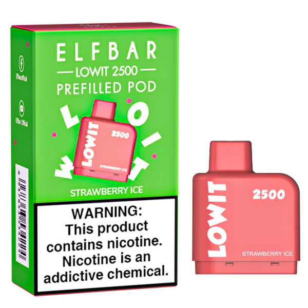 Картридж Elf Bar Lowit 2500 20 мг, 6 мл (Strawberry Ice) в Екатеринбурге