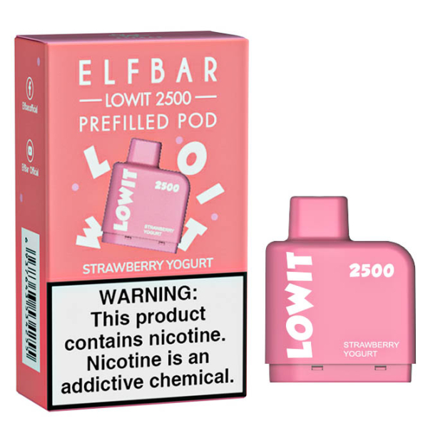 Картридж Elf Bar Lowit 2500 20 мг, 6 мл (Strawberry Yogurt) в Екатеринбурге