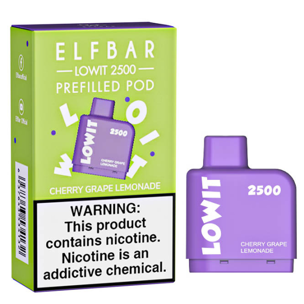 Картридж Elf Bar Lowit 2500 20 мг, 6 мл (Cherry Grape Lemonade) в Екатеринбурге