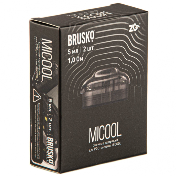 Картридж Brusko Zq Micool 5мл (2шт.) 1.0 в Екатеринбурге