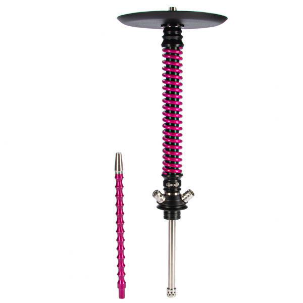 Кальян Mamay Customs Coilovers чёрно-розовый лак   в Екатеринбурге