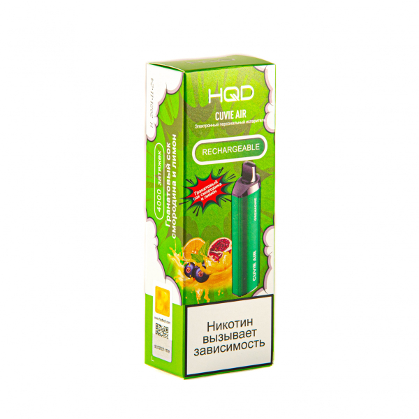 Hqd Cuvie Air Гранатовый Сок, Смородина И Лимон (4000 Затяжек) в Екатеринбурге