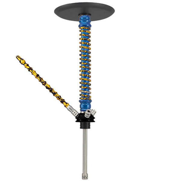 Кальян Mamay Custom V3 №12 Coilovers Голубой Золотой Сплеш  в Екатеринбурге