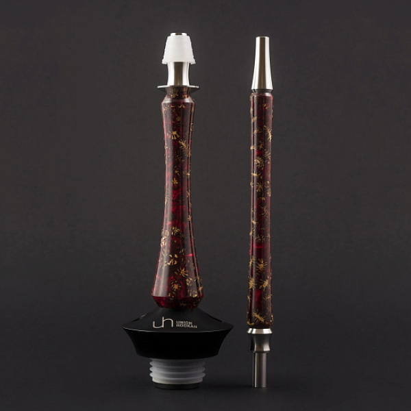 Кальян Union Hookah Sleek Акрил С Шишками Красный   в Екатеринбурге