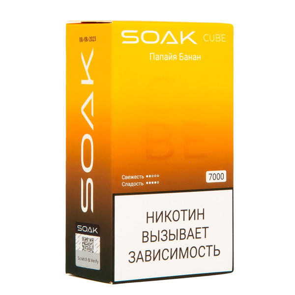 Soak Cube Папайя Банан 7000 Затяжек в Екатеринбурге