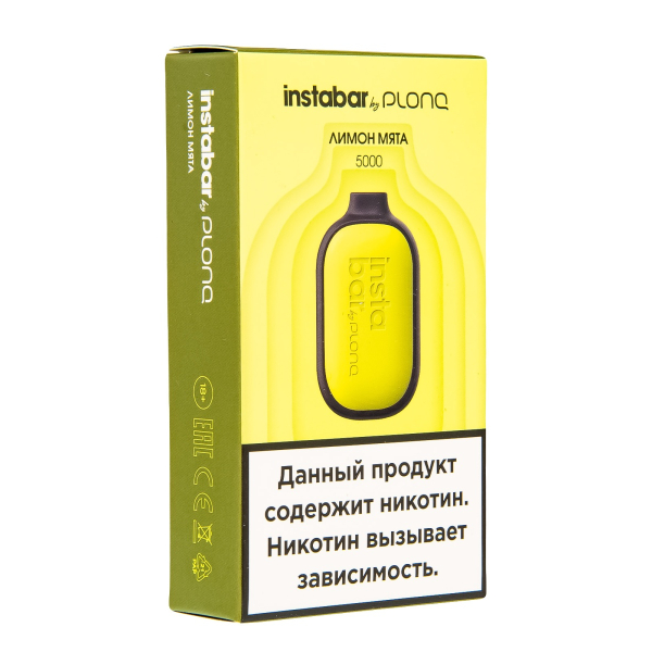 Plonq Instabar Лимон Мята (5000 Затяжек) 20 Мг в Екатеринбурге