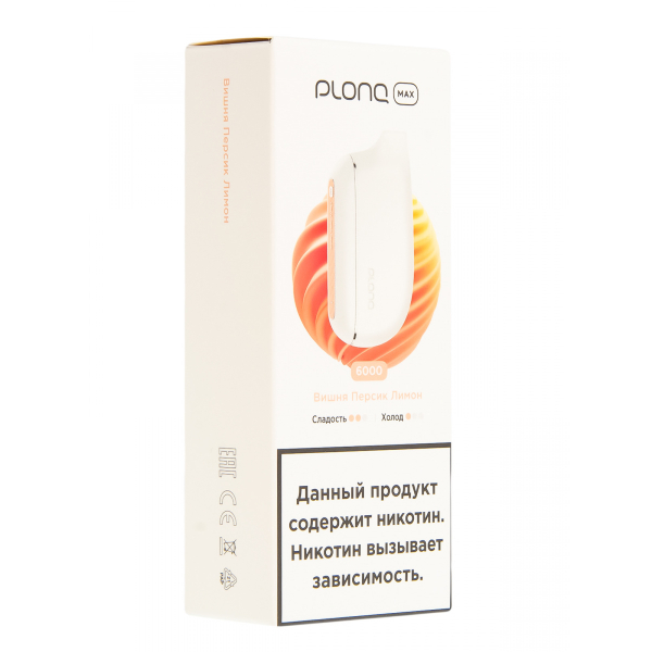 Plonq Max Вишня Персик Лимон (6000 Затяжек) 20 Мг в Екатеринбурге