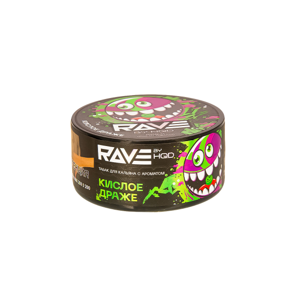 Табак Rave By Hqd Кислое Драже  25 грамм в Екатеринбурге