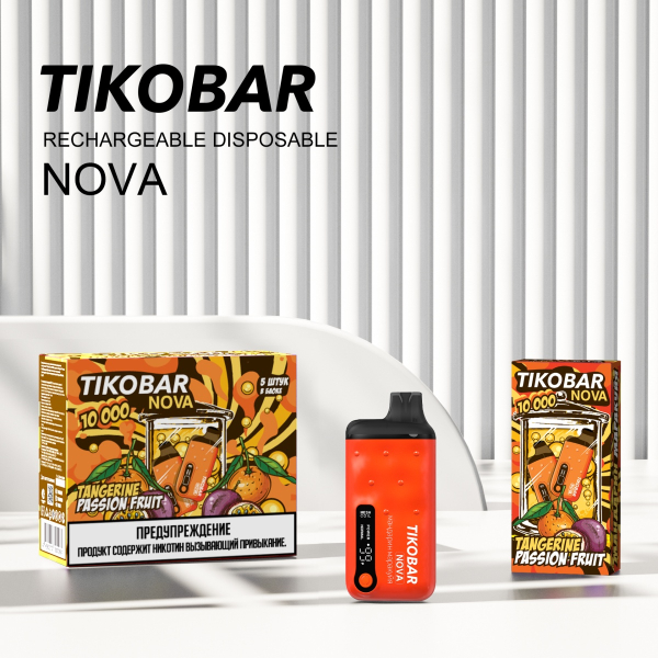 Электронка Tikobar Nova Мандарин Маракуйя 10000 Затяжек в Екатеринбурге