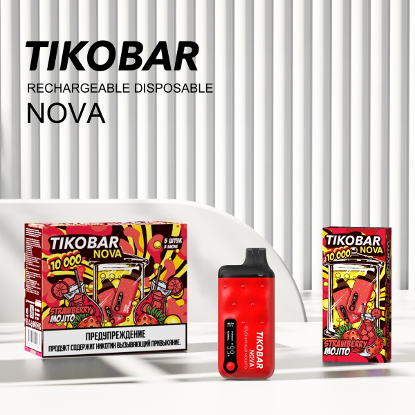 Электронка Tikobar Nova Клубничный Мохито 10000 Затяжек в Екатеринбурге