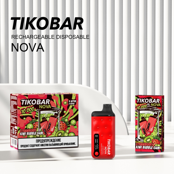 Электронка Tikobar Nova Клубника Киви Жвачка 10000 Затяжек в Екатеринбурге