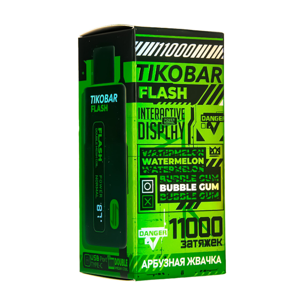 Электронка Tikobar Flash Арбузная Жвачка 11000 Затяжек в Екатеринбурге