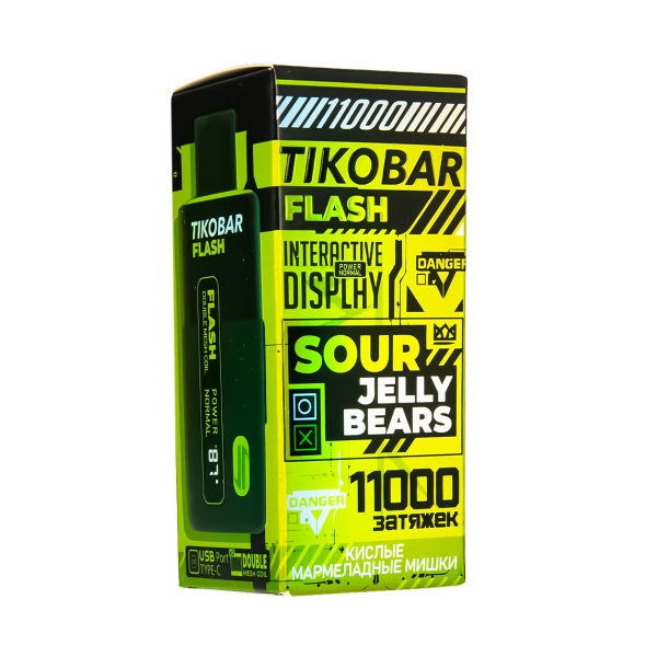 Электронка Tikobar Flash Кислые Мармеладные Мишки 11000 Затяжек в Екатеринбурге