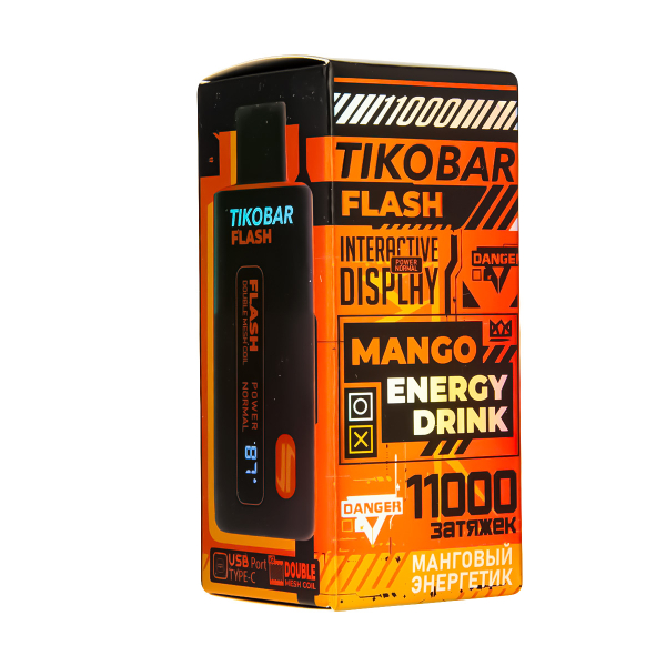 Электронка Tikobar Flash Манговый Энергетик 11000 Затяжек в Екатеринбурге