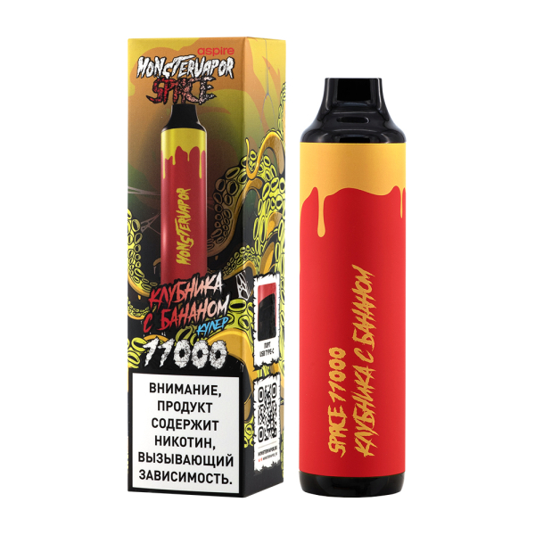 Электронка Monstervapor Space Клубника И Банан (11000 Затяжек) в Екатеринбурге