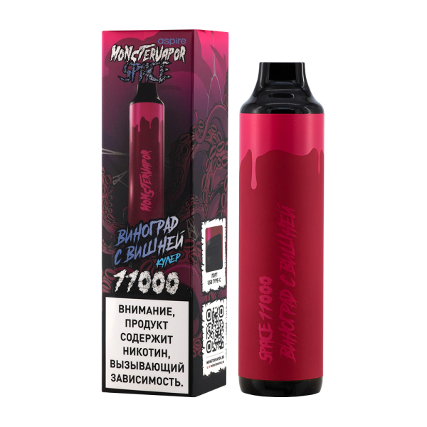 Электронка Monstervapor Space Виноград И Вишня (11000 Затяжек) в Екатеринбурге